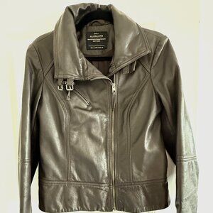 All Saints Belvedere Brown Leather Jacket